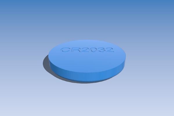 CR2032 coin battery model | 3d print model