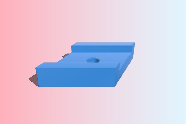 Kossel Clear supports for 10mm x 2mm aluminium bars frame stiffening | 3d print model