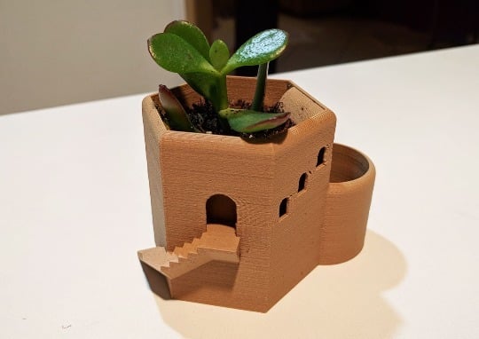 Tower Hex Planter Pot | 3d print model