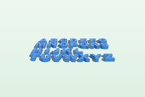 Alphabet | 3d print model