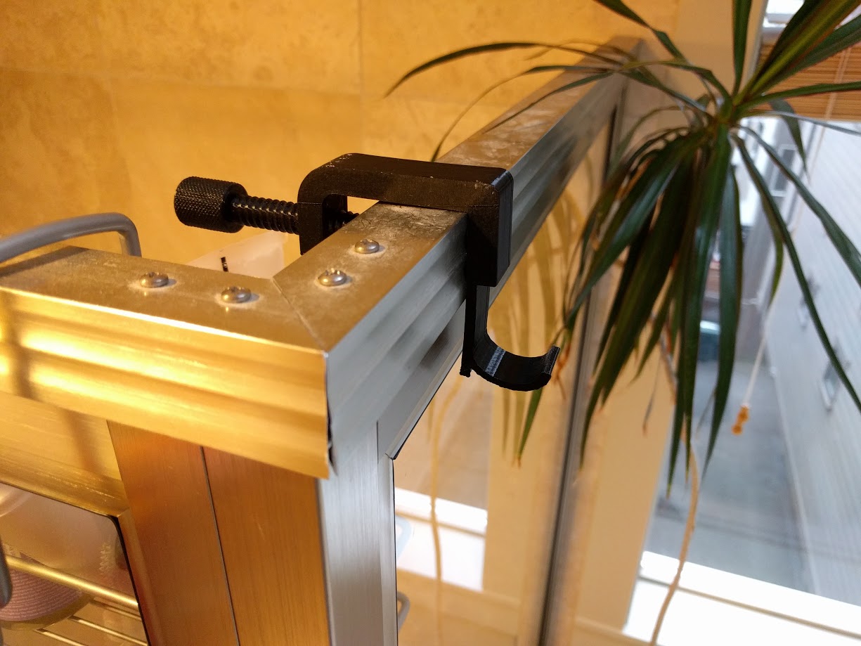 Towel hook with clamp