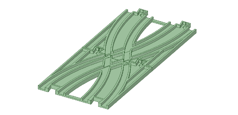 Cross over for plarail | 3d print model