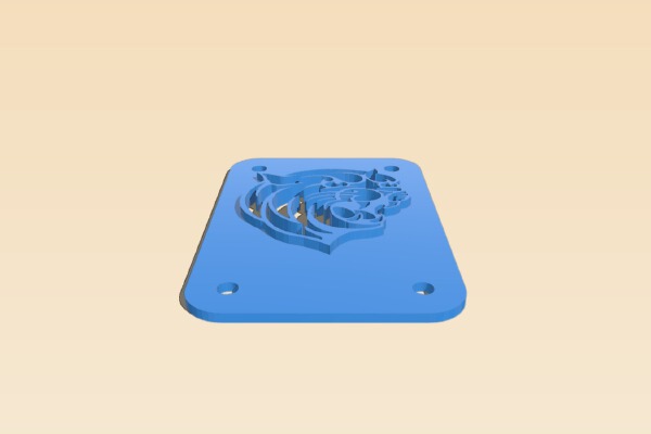 Johnson & Wales University Wildcat Badge for MendelMax | 3d print model