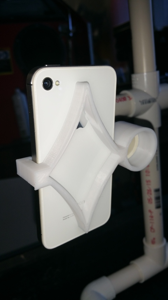 iPhone 4, 4S, 5, 5S, SE 3/4 inch PVC pipe holder