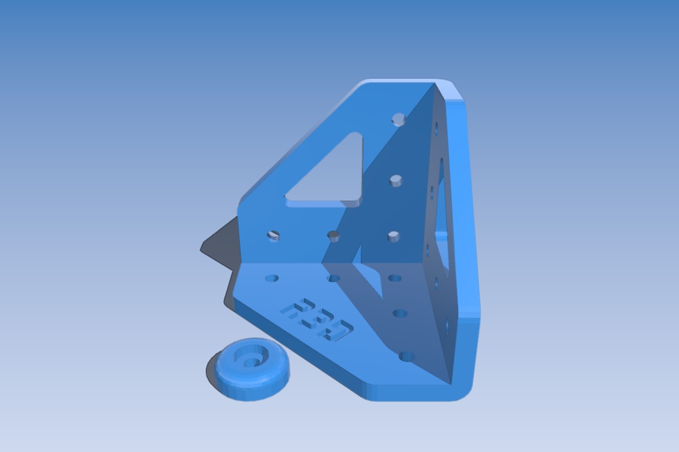 Open Beam corner plate with optional foot