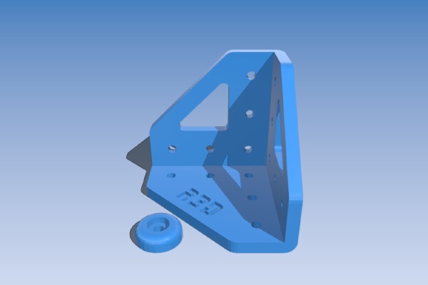 Open Beam corner plate with optional foot | 3d print model