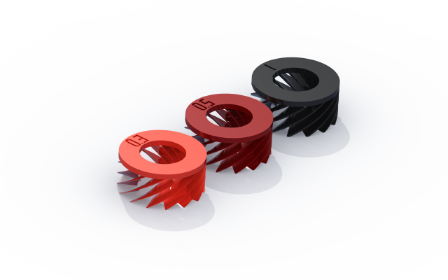 Flexibility_spring test, 1mm-0.5mm-0.3mm | 3d print model