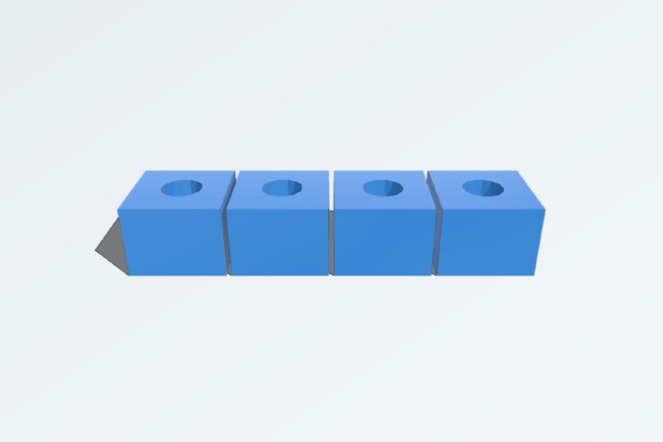"1405 Simple X ends" Bed Spacers | 3d print model