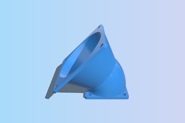 Prusa i3 Hephestos hot end fan adapter (40 to 60mm) | 3d print model