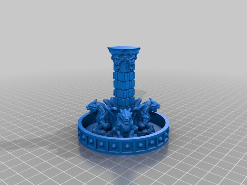 28mm or 30mm RPG Gargoyle Fountain Variant