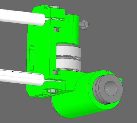 Small Footprint CoreXY Y Carriage (derrivative of Smartrapcore) :: X rods are end-supported and clamped, linear bearings are clamped | 3d print model