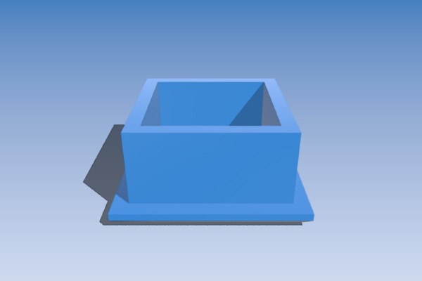 1" aluminum square cap | 3d print model