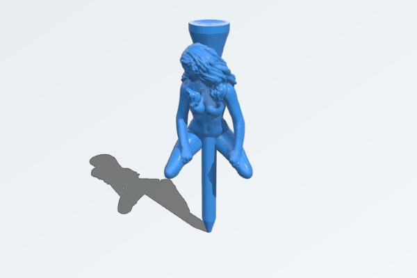 Fixed Naked Lady Golf Tee | 3d print model