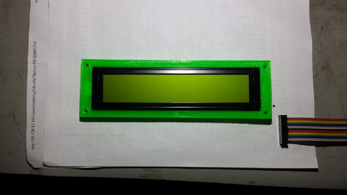 Character LCD holder - I needed a simple enclosure for a 40x4 character LCD so I made one! | 3d print model