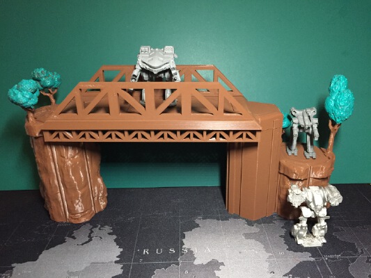 Battletech 1.75 heroscape sized bridge (tested with resized Dragonlock Mountain adventures) | 3d print model