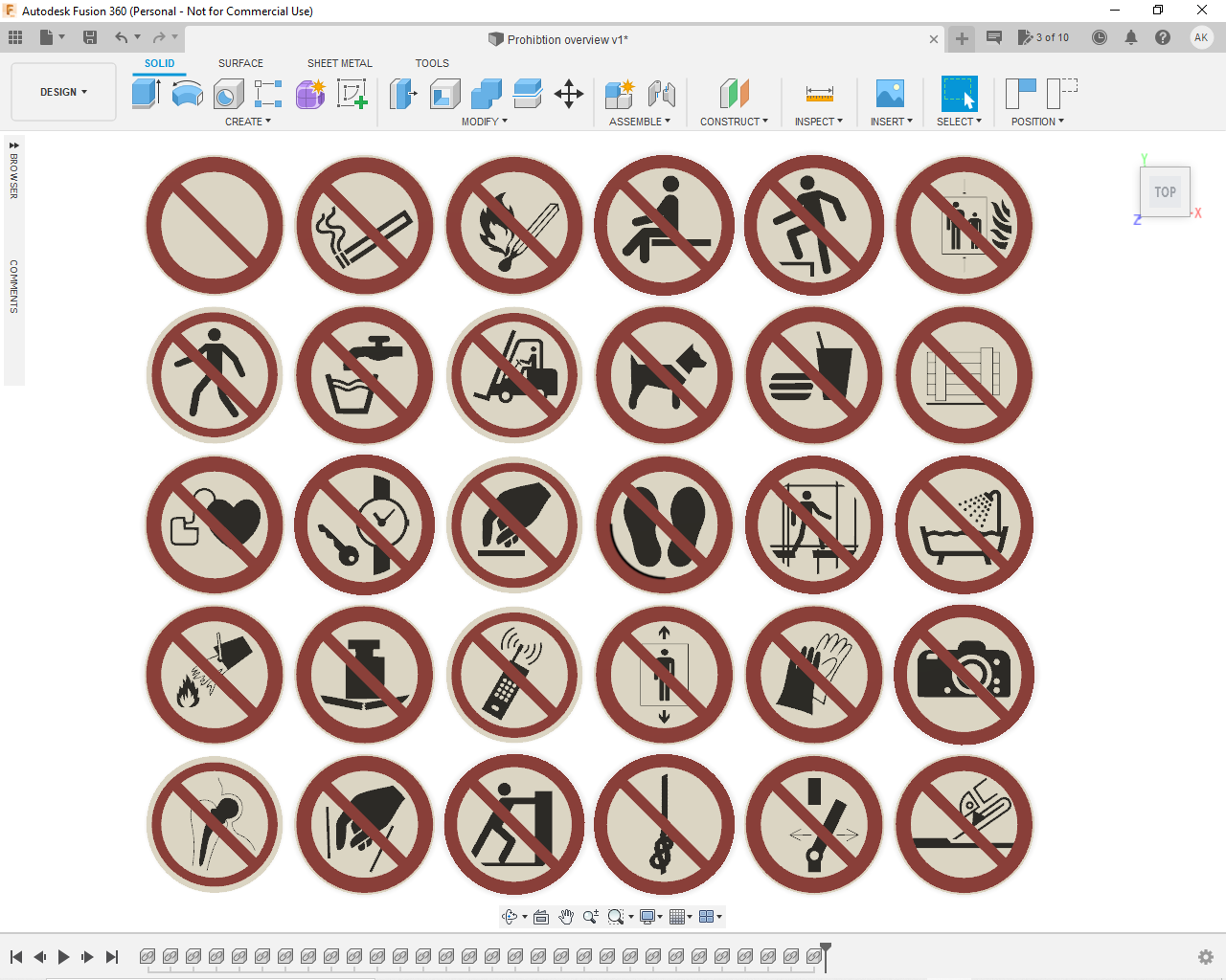 ISO 7010 Prohibition Symbol Collection