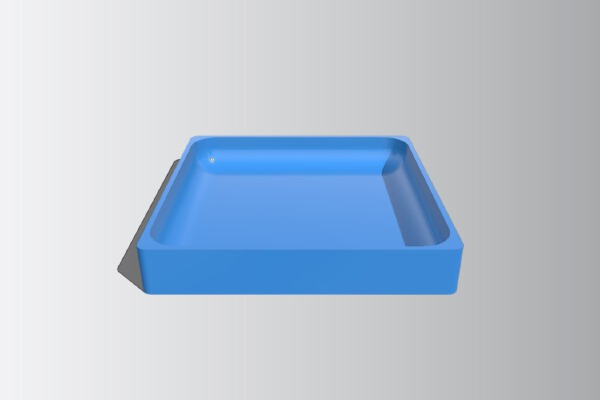 Rounded inside desk tray for easy pickup | 3d print model