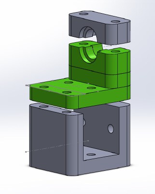 E3D beefy bowden hotend  etruder mount | 3d print model