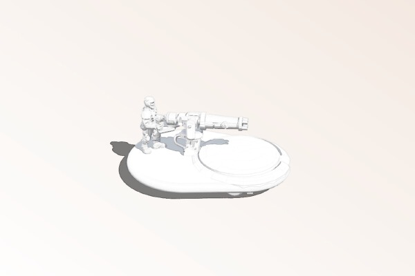 Fish People Auxiliaries Heavy Weapons Drone & Operator | 3d print model