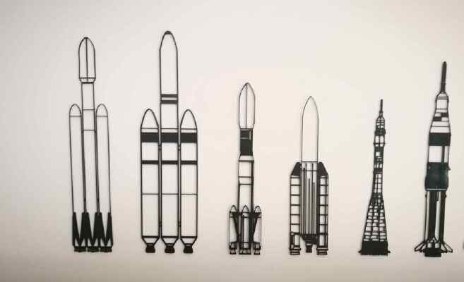 Falcon Heavy Wall Decoration | 3d print model