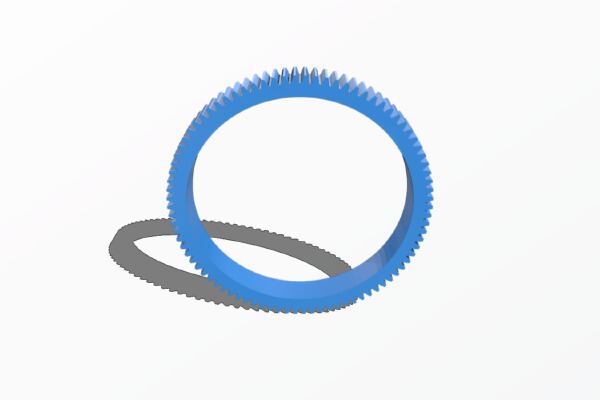 Olympus OM 24mm f_2.8 seamless lens gear | 3d print model