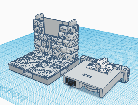 D&D Single Lightable Torch Wall | 3d print model