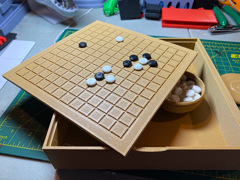 GO Board, case, stones and bowls
