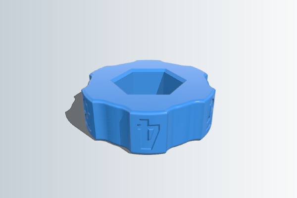 Leveling knob M6 w_ indicators | 3d print model