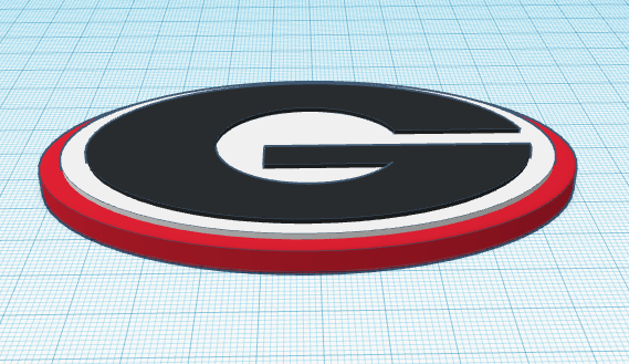 Georgia Bulldogs logo | 3d print model