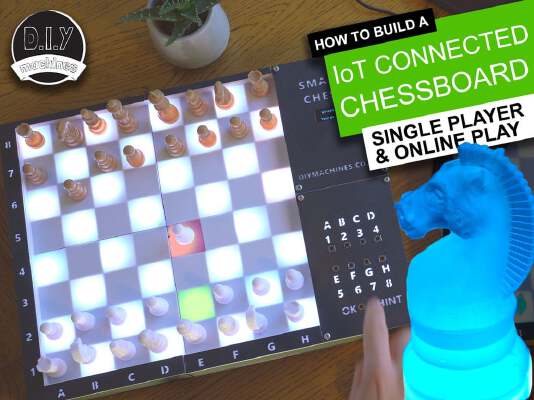 Super Smart Chessboard | Play online or against Raspberry Pi | 3d print model