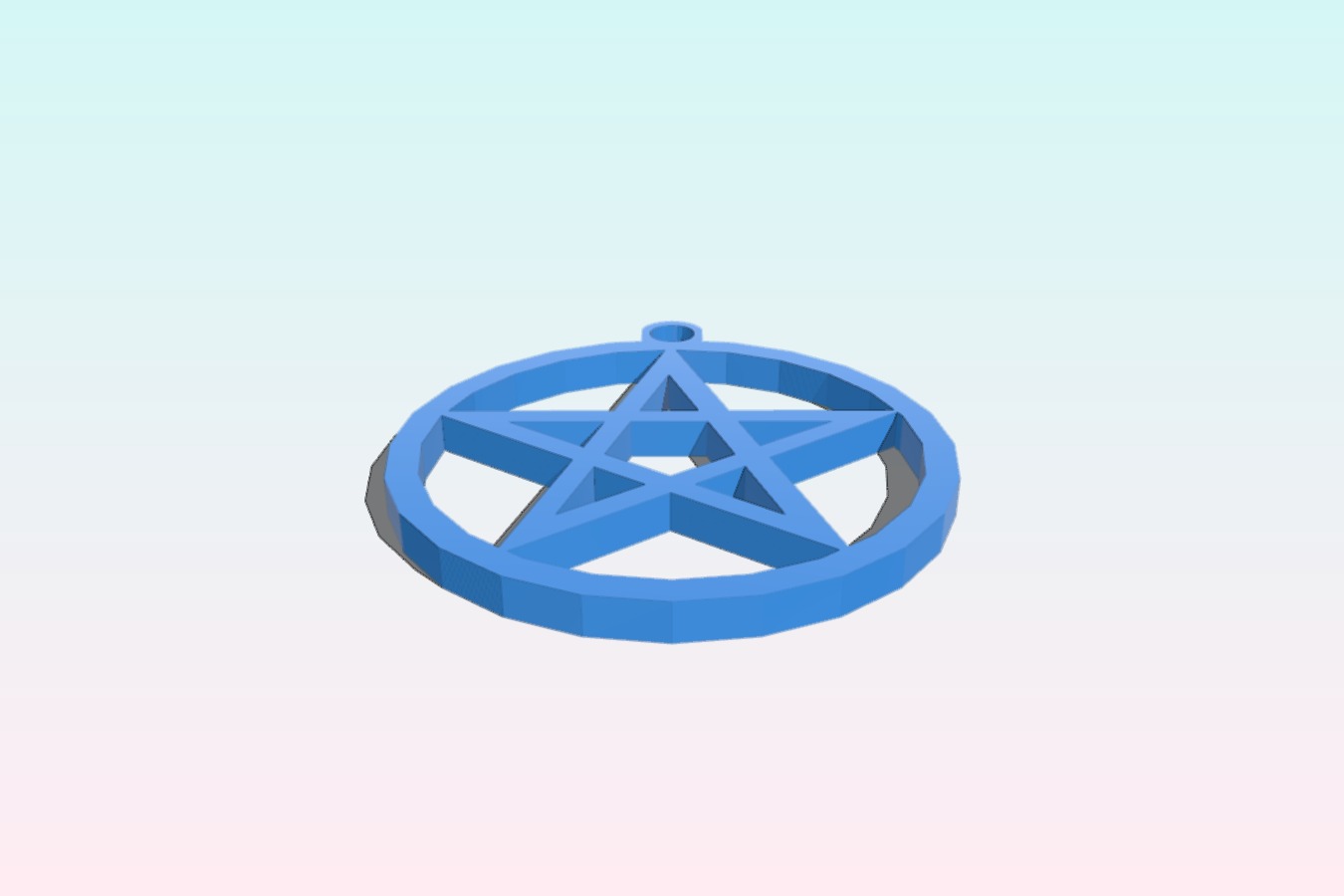 Pentagram keychain