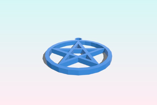 Pentagram keychain | 3d print model