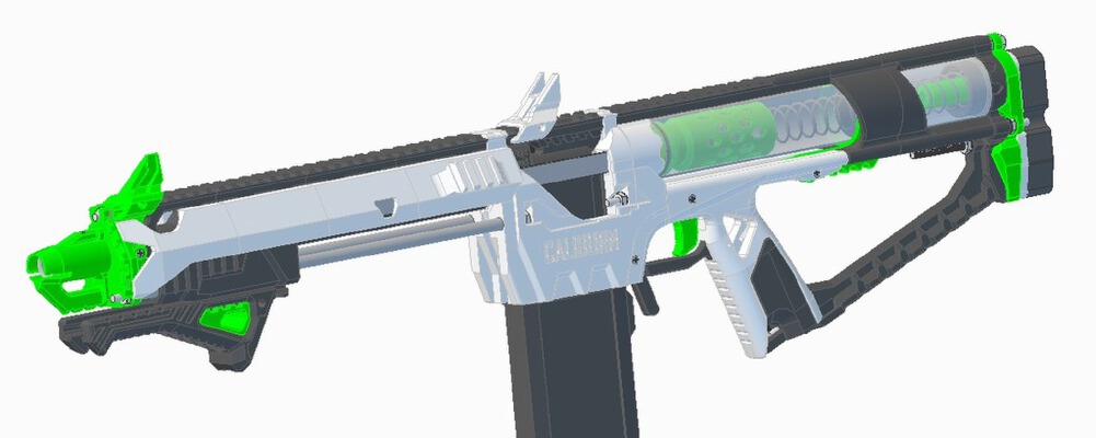 Nerf Caliburn - Rmax Barrel Shroud | 3d print model