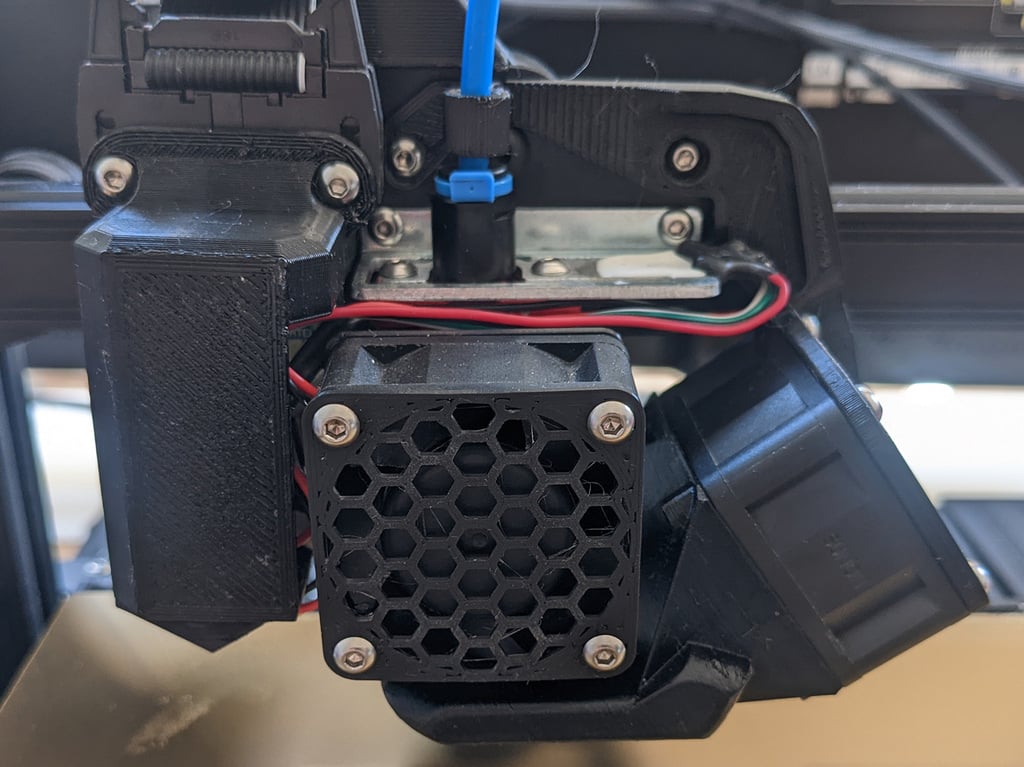 Creality CR6 CR-6 SE Breakout Board Cover Taller, with Base and Optional LED Strip mount for 40mm Part-Cooling Fan