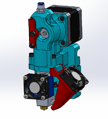 Prusa I3 Extruder (Flexible Filament)(Mk7_MK8)(BLTouch_18mm Capacitive Sensor_12mm Inductive Sensor)) | 3d print model
