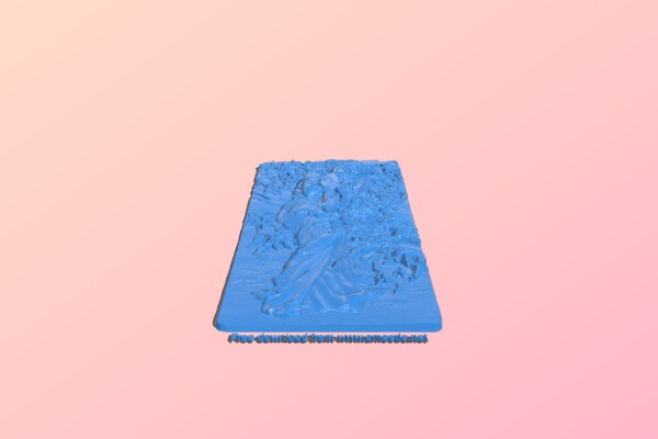 Picture of woman and a squirrel | 3d print model