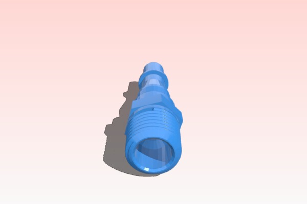 1_4 BSP male airline connector | 3d print model