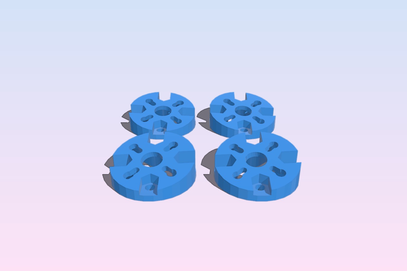 Angled Motor Mount 13° Blackout Mini-H Quad 5"