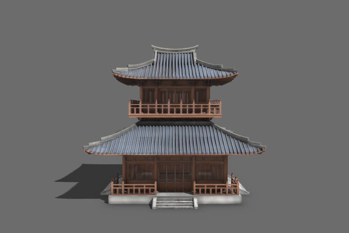 Chinese temple freepoly | 3d print model