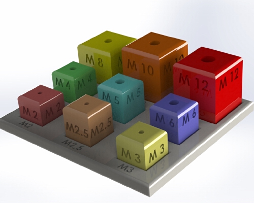 Metric Tapping Guide Block Set | 3d print model