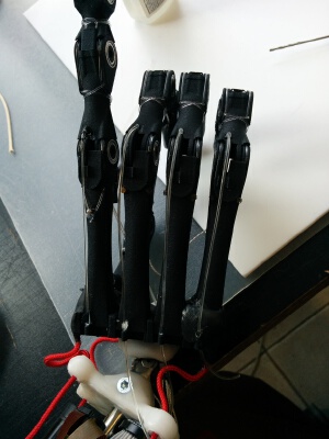 Robot hand with quick lace ligaments | 3d print model