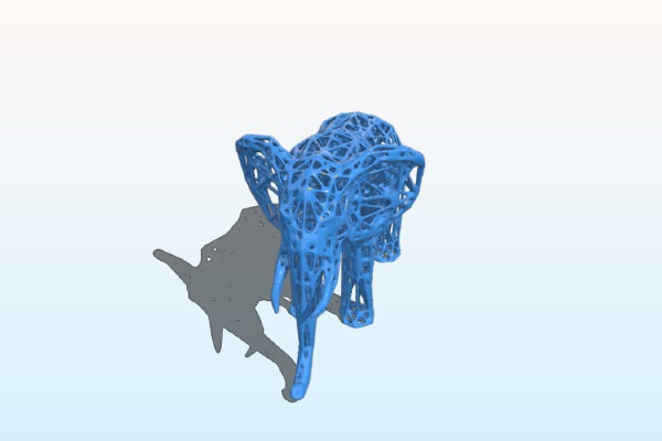 Elephant Voronoi Style | 3d print model