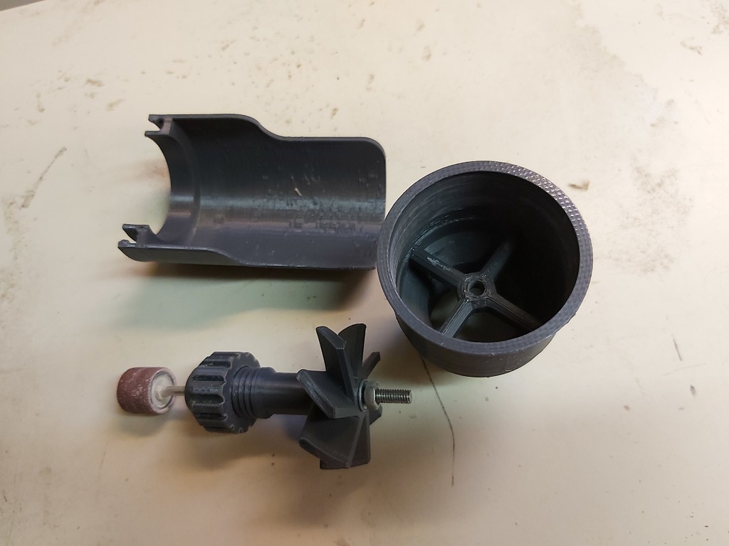 Turbine dremel vacuum powered