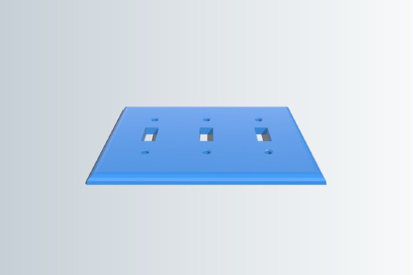 3 Switch WallPlate | 3d print model