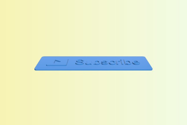 Youtube Subscribe button | 3d print model