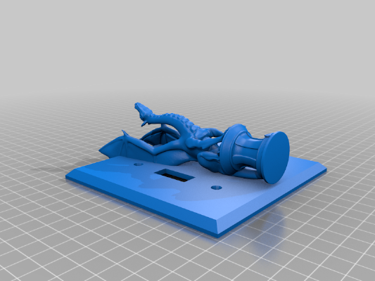 Dragon Wall Switch Plate | 3d print model