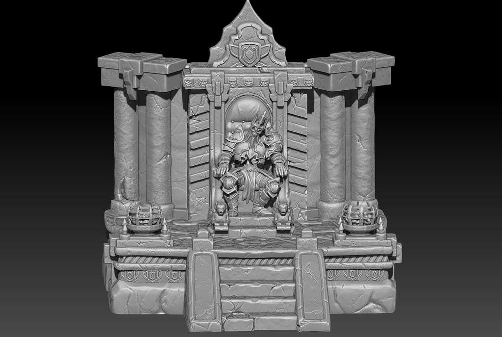 Leoric Skeleton King throne