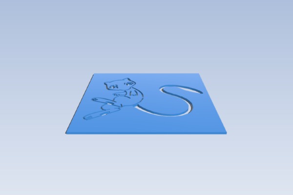 Mew stencil | 3d print model