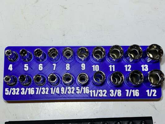Deepwell Socket Holder with integrated Magnets. | 3d print model