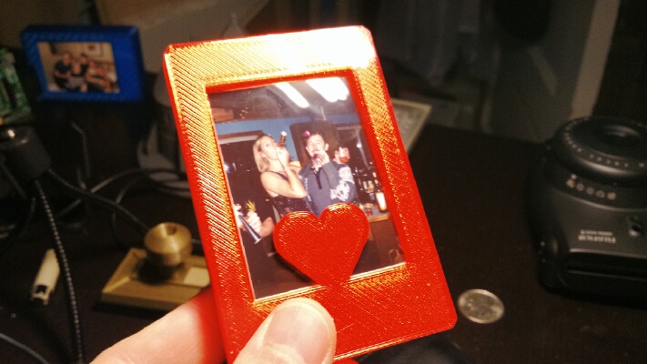 Instax Mini 6 pack frame and case - with heart cover | 3d print model